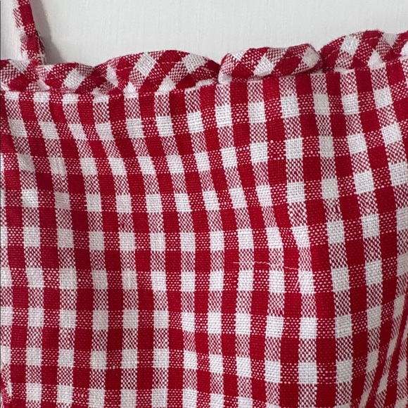 Reformation red gingham Ava mini dress size 2 - Picture 6 of 12